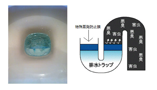 排水管専用特殊蒸発防止剤